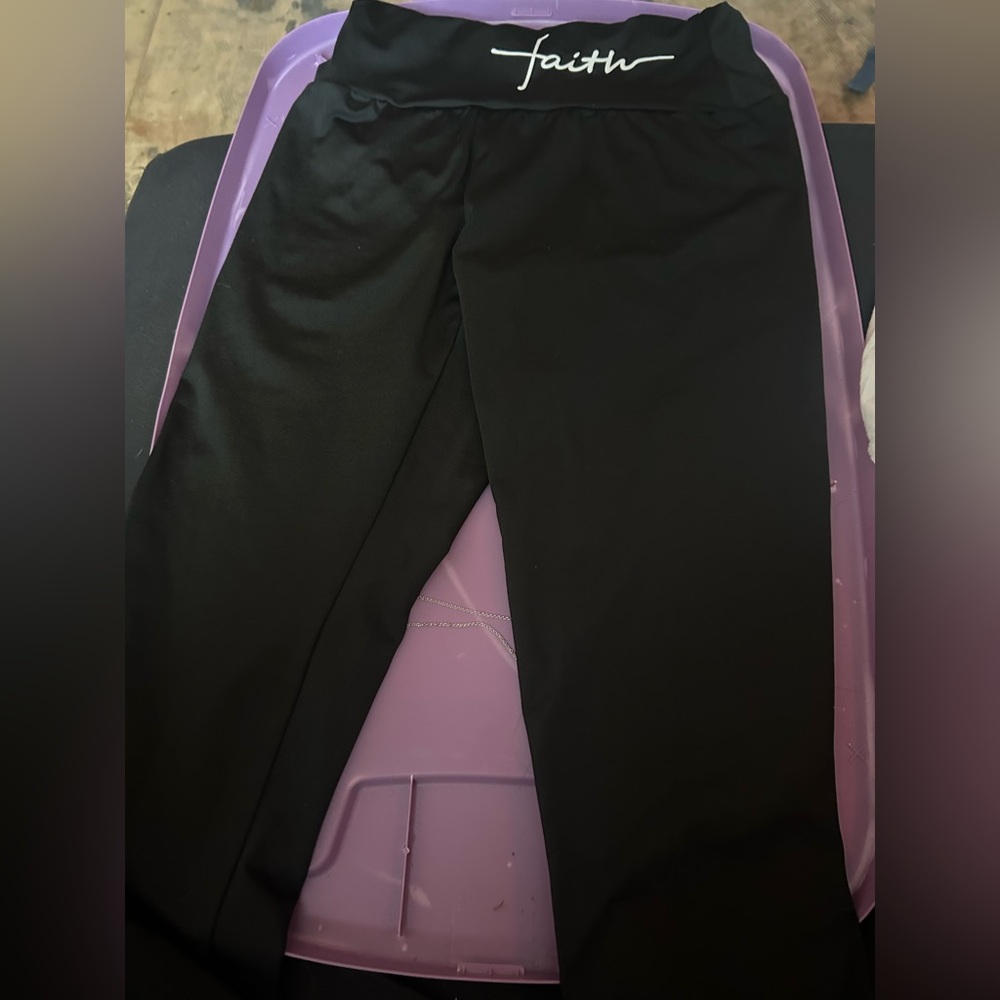 SHEIN Black Leggings with Logo Detail